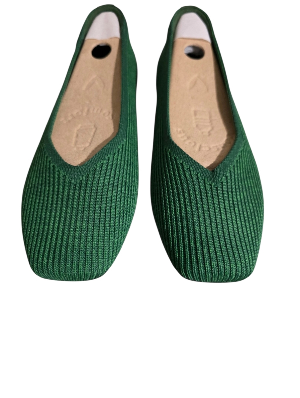 Vivaia Margot 2.0 Square Toe Flat in Forest Green Size 7.5 NWOB - Picture 3 of 6